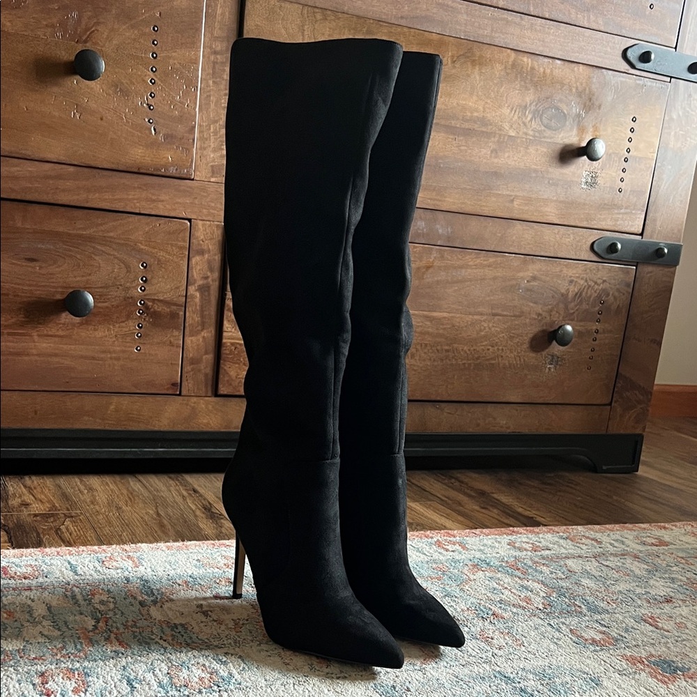 Marc Fisher Rumina 3 Black Heeled Boots Size 8.5